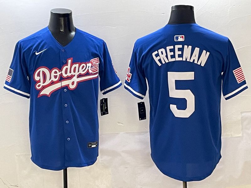 Men Los Angeles Dodgers #5 Freeman Blue Second generation Joint Name Nike 2025 MLB Jersey style 1->los angeles dodgers->MLB Jersey